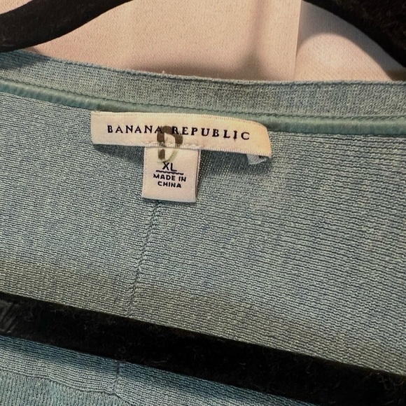 BANANA REPUBLIC 720412 Green Silk Long Sleeve Button Cardigan SIZE XL - Picture 4 of 5